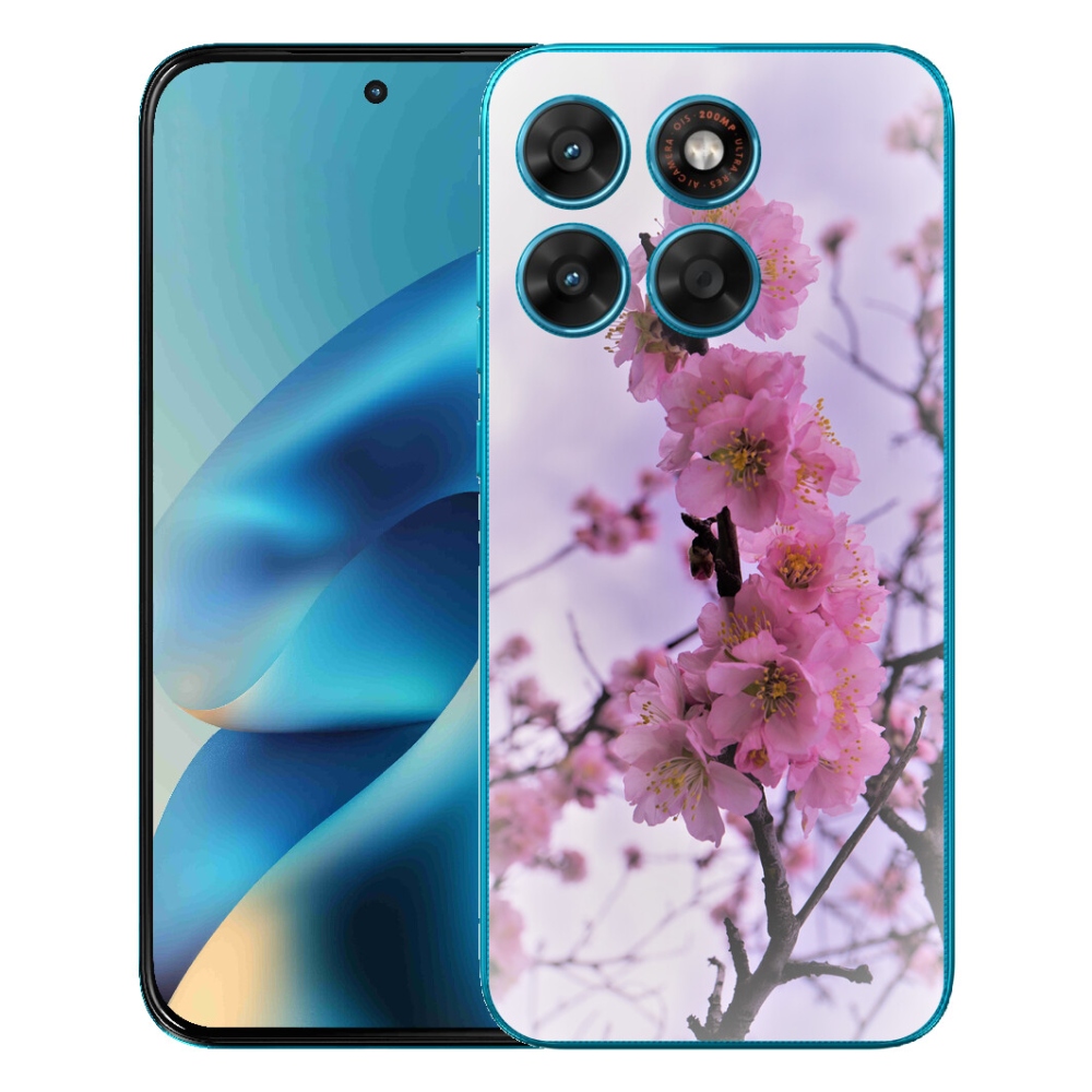 Gelový kryt mmCase na Motorola Moto G87/G77/G67 - květiny 7