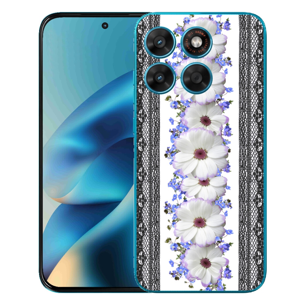 Gelový kryt mmCase na Motorola Moto G87/G77/G67 - květiny 8