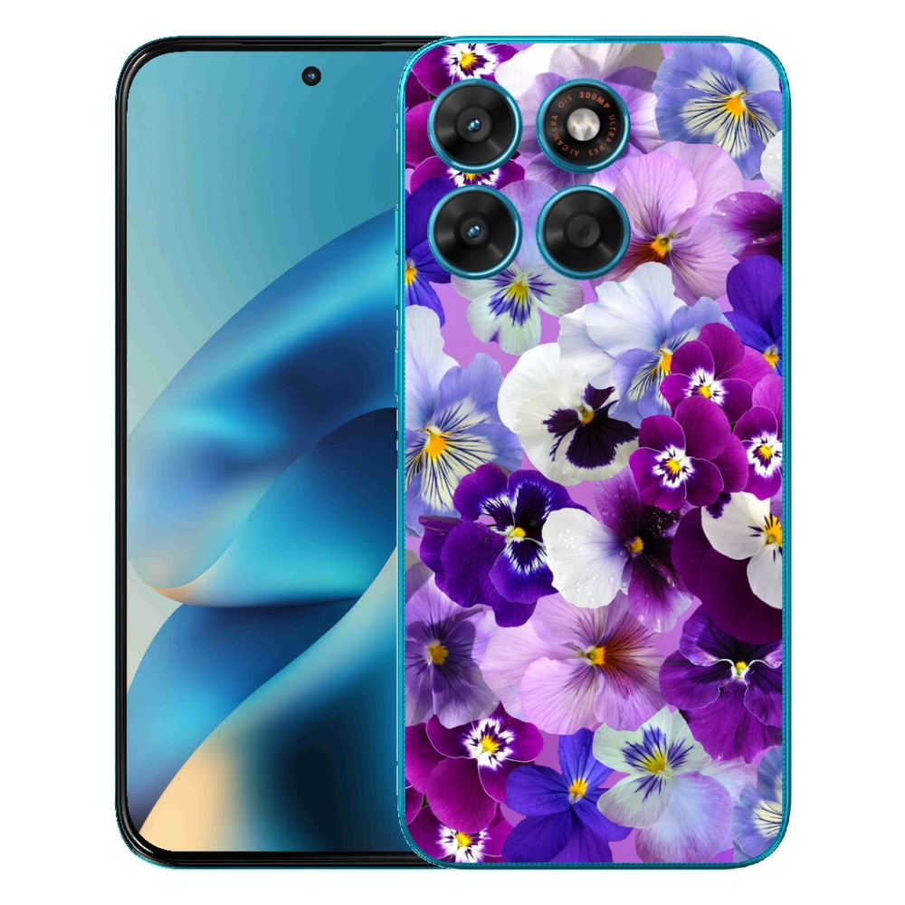 Gelový kryt mmCase na Motorola Moto G87/G77/G67 - květiny 9