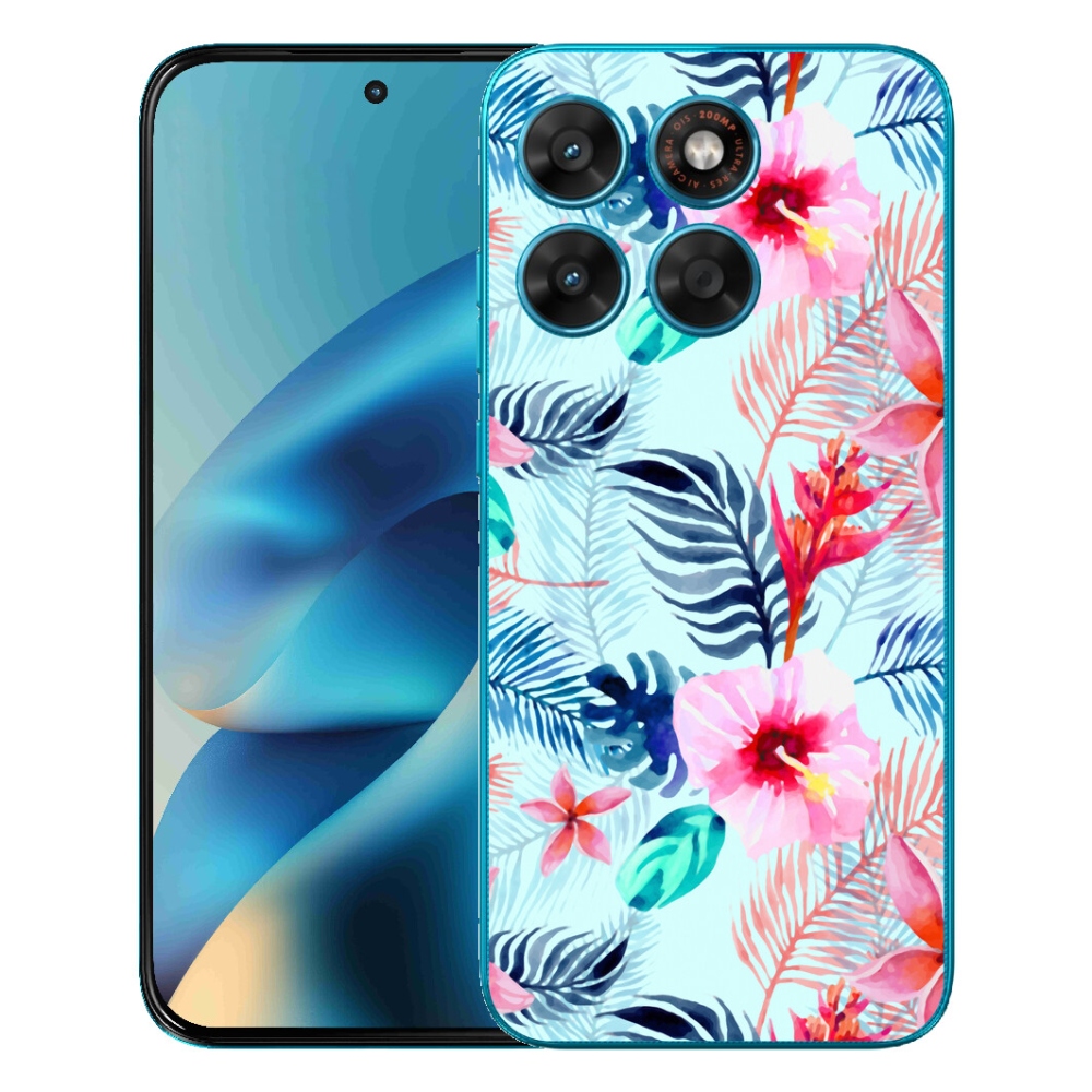 Gelový kryt mmCase na Motorola Moto G87/G77/G67 - květiny