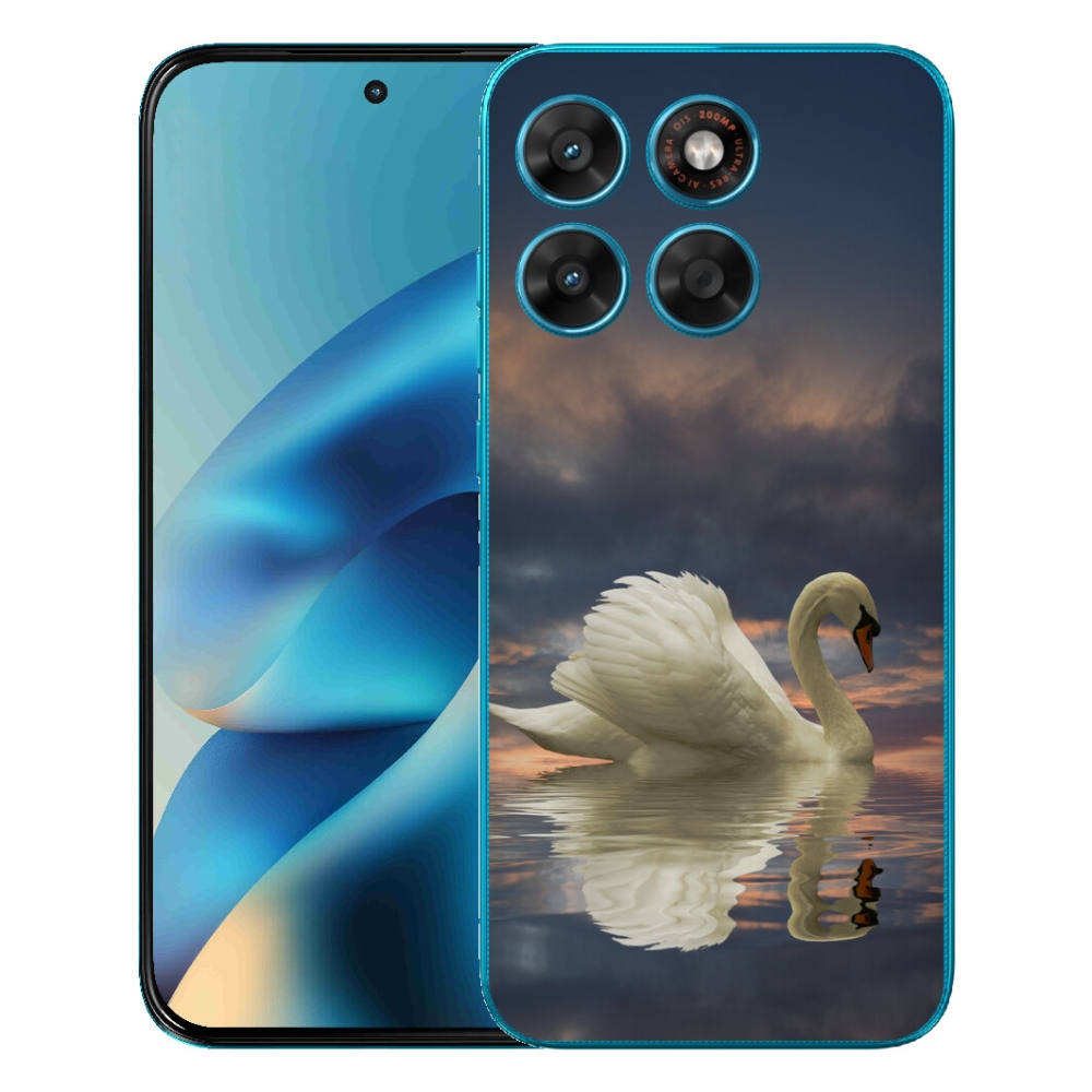 Gelový kryt mmCase na Motorola Moto G87/G77/G67 - labuť