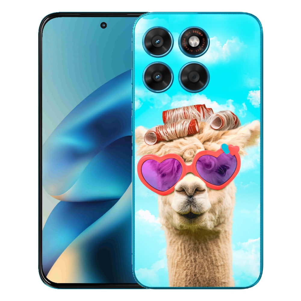 Gelový kryt mmCase na Motorola Moto G87/G77/G67 - lama s brýlemi