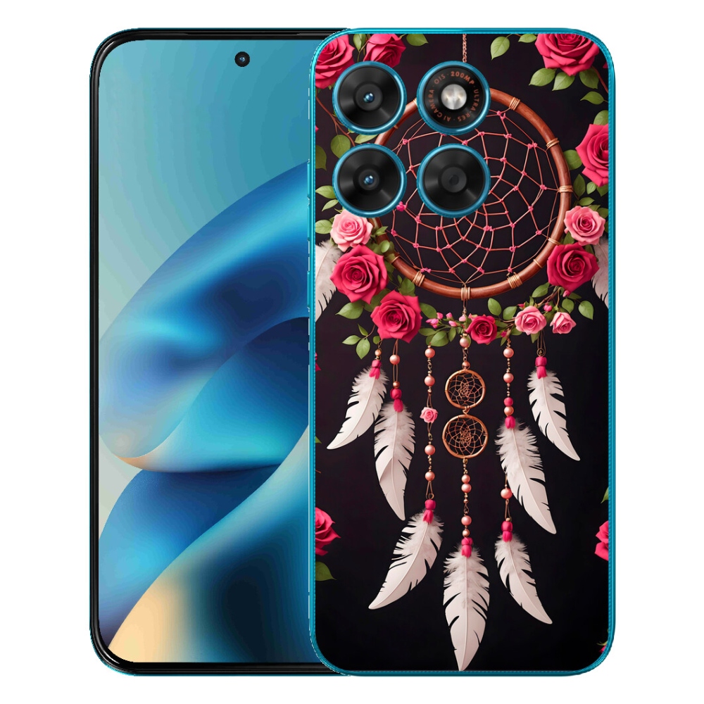 Gelový kryt mmCase na Motorola Moto G87/G77/G67 - lapač snů s růžemi