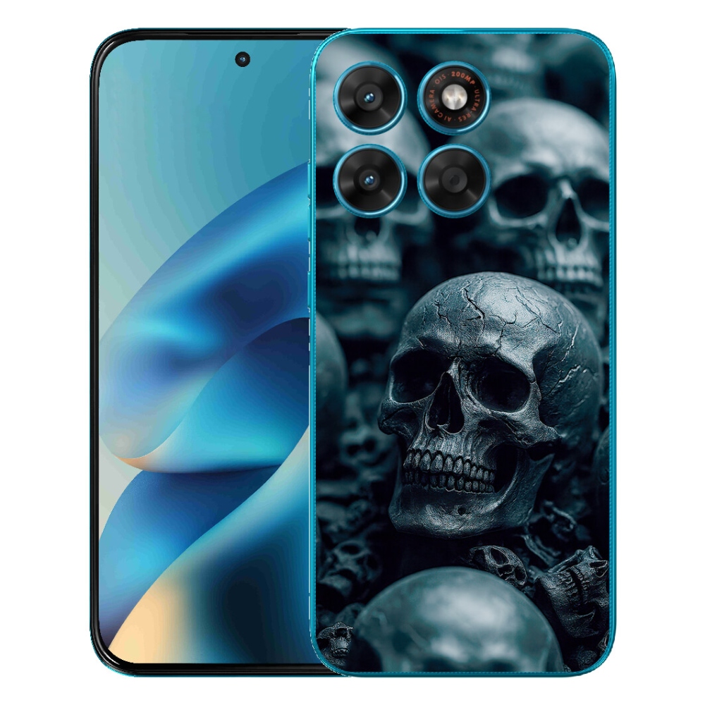 Gelový kryt mmCase na Motorola Moto G87/G77/G67 - lebka 2