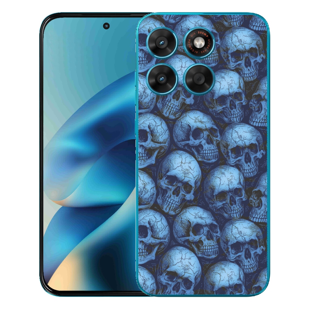 Gelový kryt mmCase na Motorola Moto G87/G77/G67 - lebky