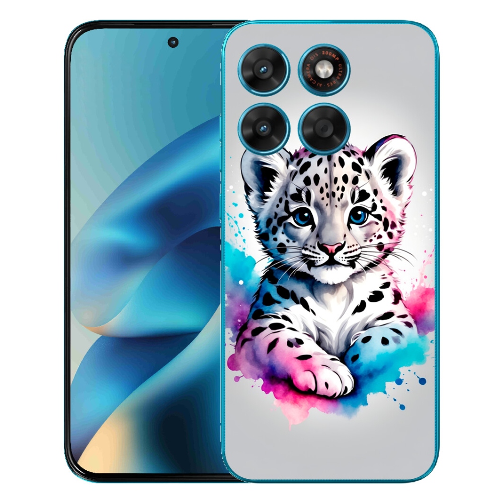 Gelový kryt mmCase na Motorola Moto G87/G77/G67 - levhartí mládě