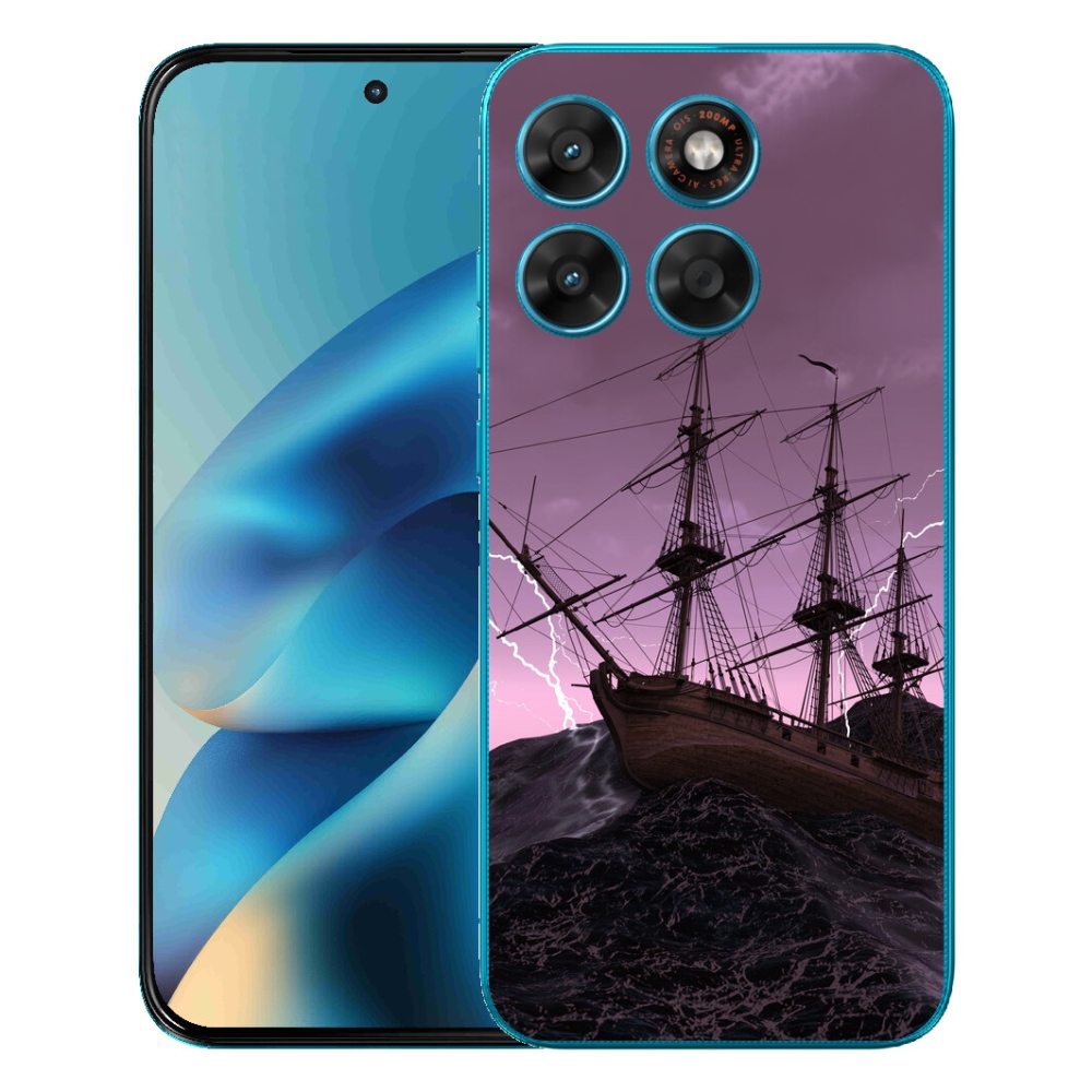 Gelový kryt mmCase na Motorola Moto G87/G77/G67 - loď v bouři