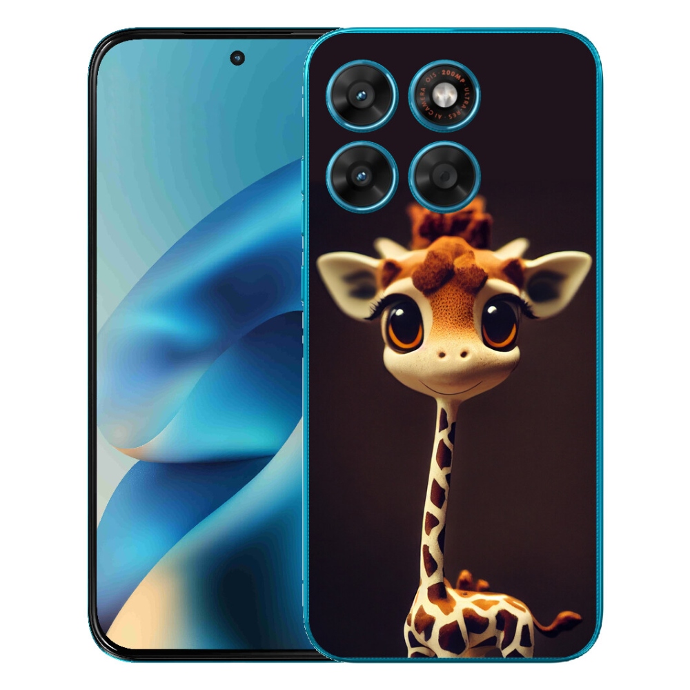 Gelový kryt mmCase na Motorola Moto G87/G77/G67 - malá žirafa
