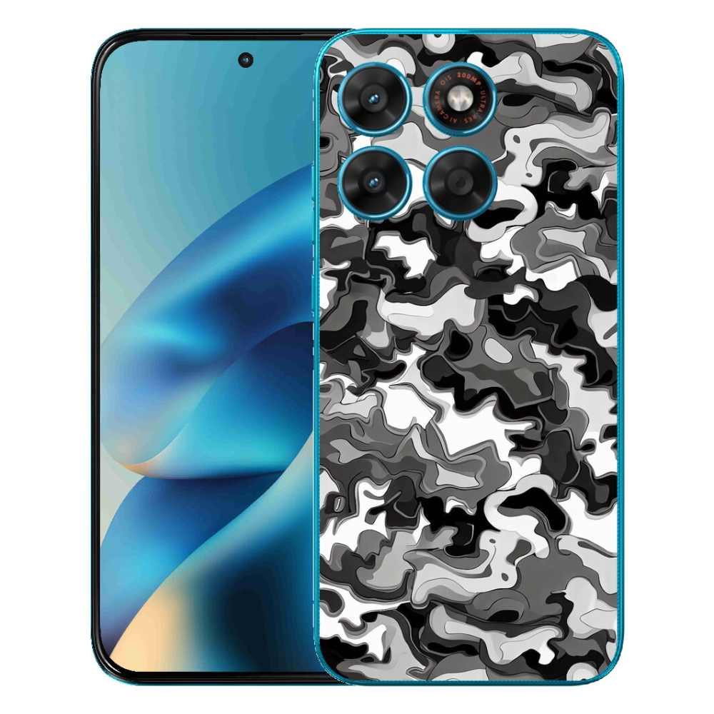 Gelový kryt mmCase na Motorola Moto G87/G77/G67 - maskáčový vzor 3