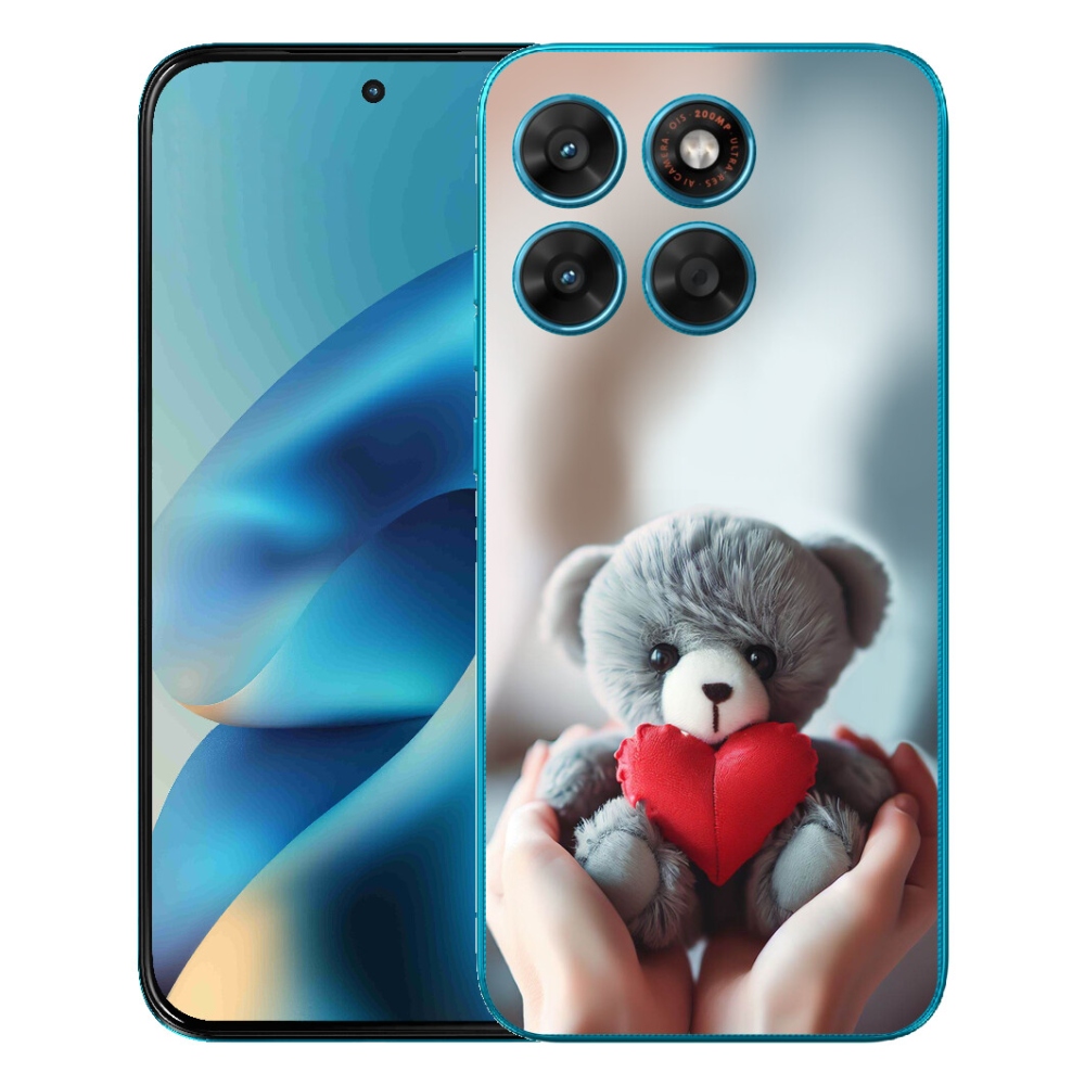 Gelový kryt mmCase na Motorola Moto G87/G77/G67 - medvídek pro zamilované