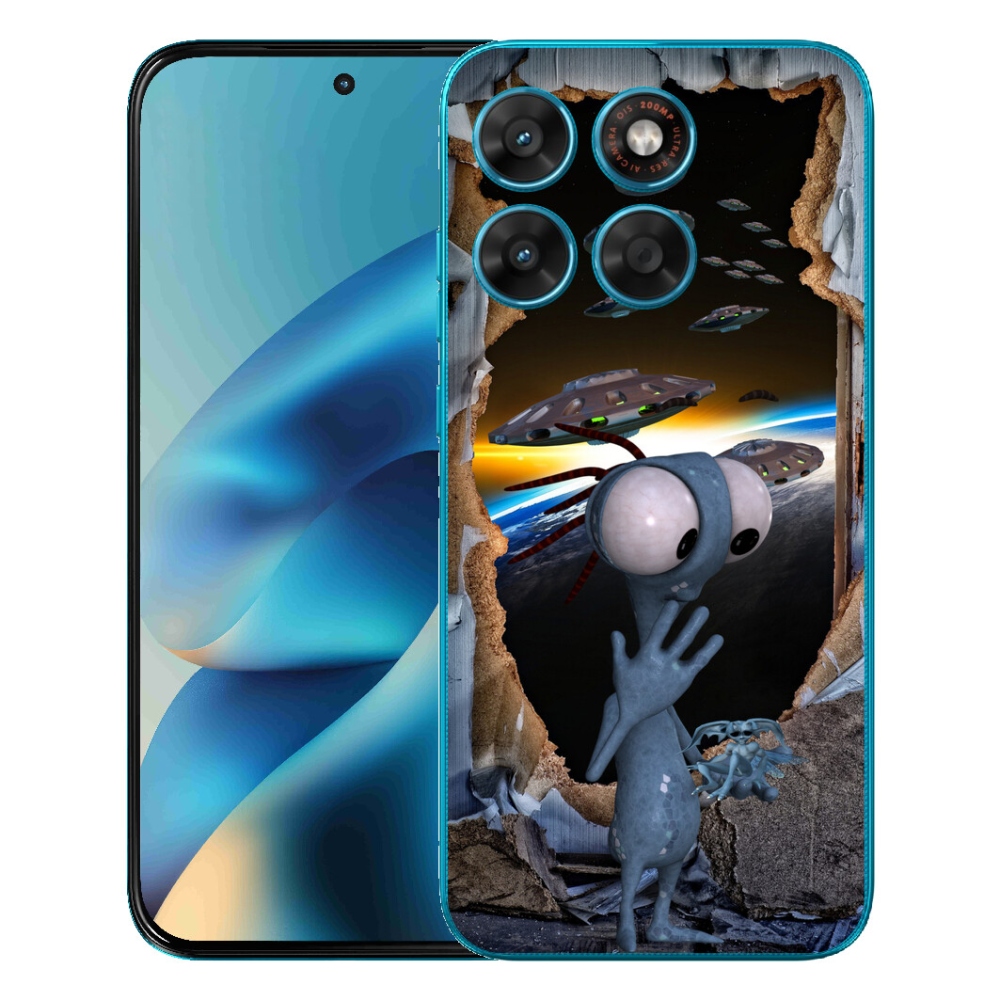 Gelový kryt mmCase na Motorola Moto G87/G77/G67 - mimozemšťan