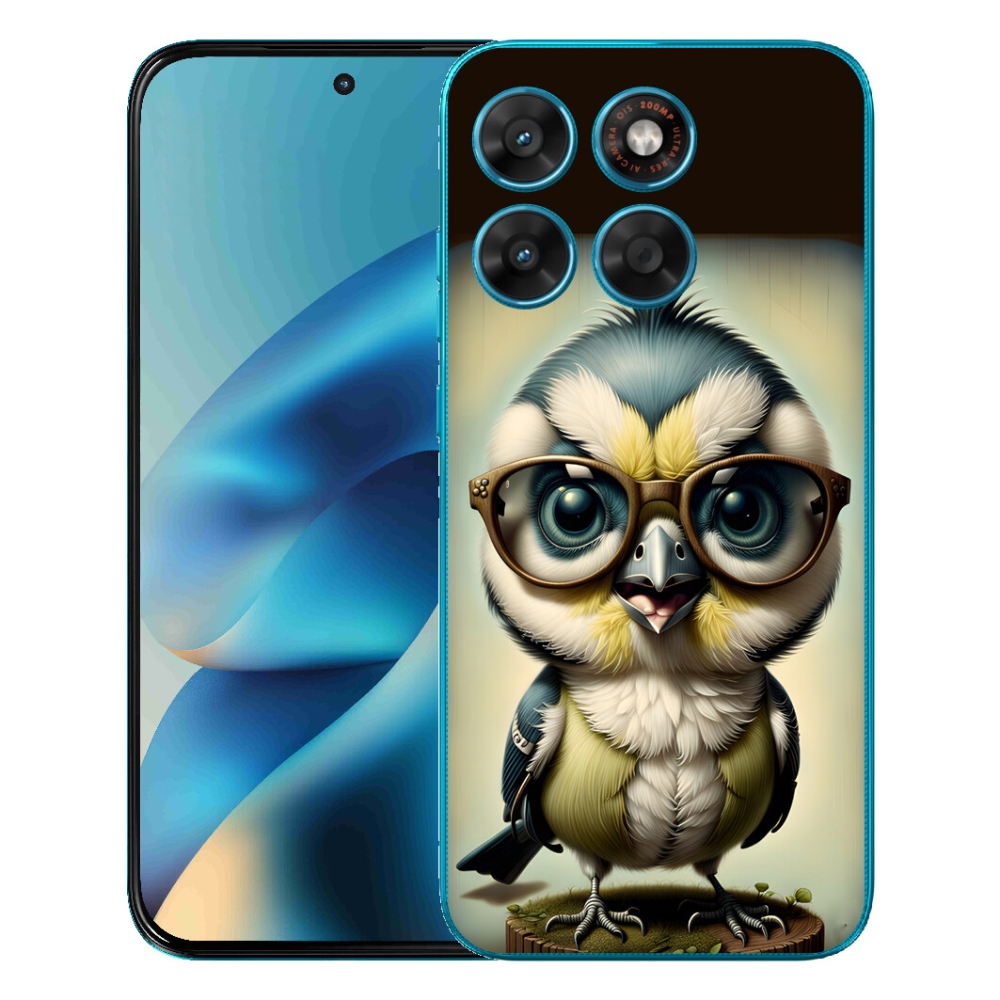 Gelový kryt mmCase na Motorola Moto G87/G77/G67 - mládě s brýlemi