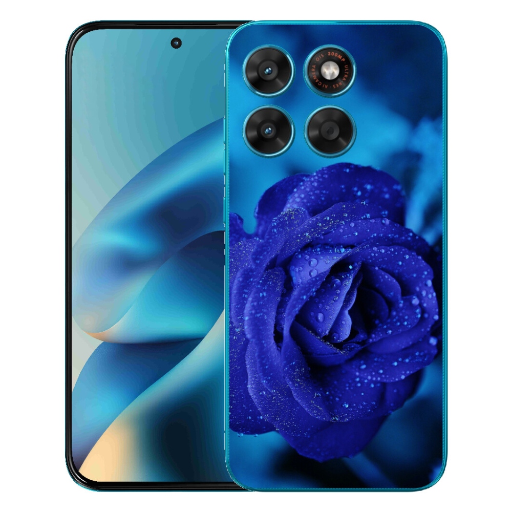 Gelový kryt mmCase na Motorola Moto G87/G77/G67 - modrá růže