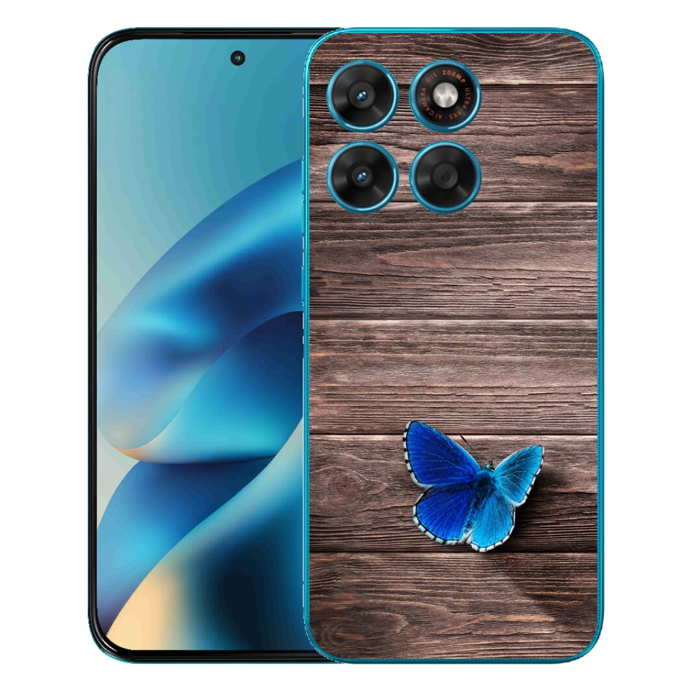 Gelový kryt mmCase na Motorola Moto G87/G77/G67 - modrý motýl 1