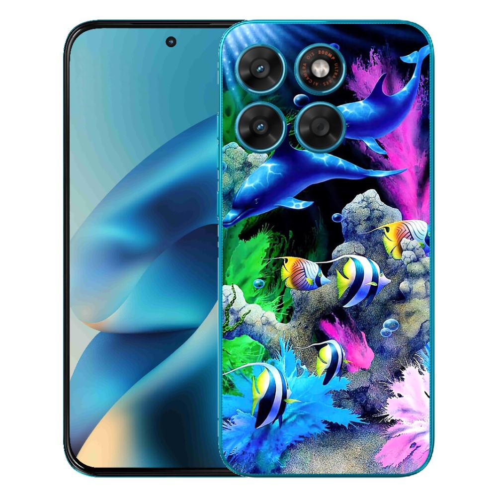 Gelový kryt mmCase na Motorola Moto G87/G77/G67 - mořský svět