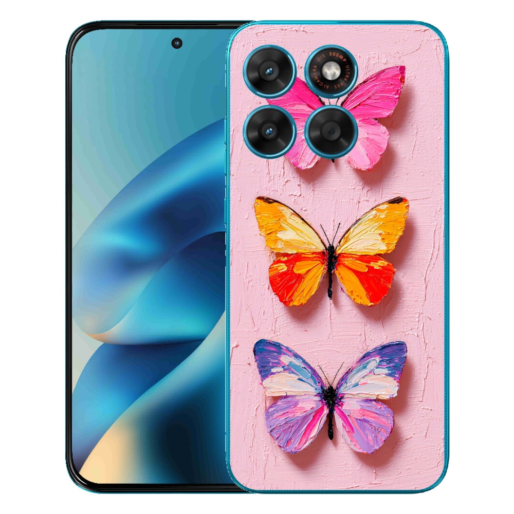 Gelový kryt mmCase na Motorola Moto G87/G77/G67 - motýlí trojice