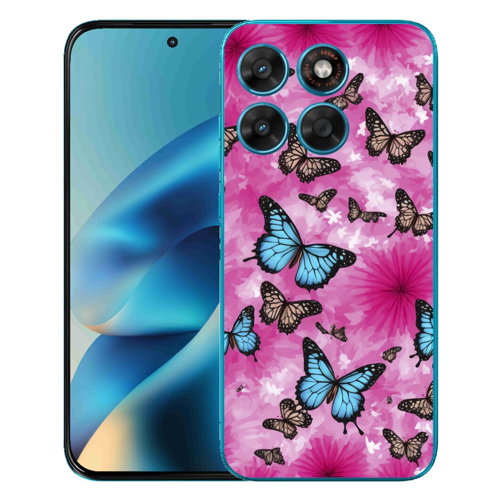 Gelový kryt mmCase na Motorola Moto G87/G77/G67 - motýlí zahrada