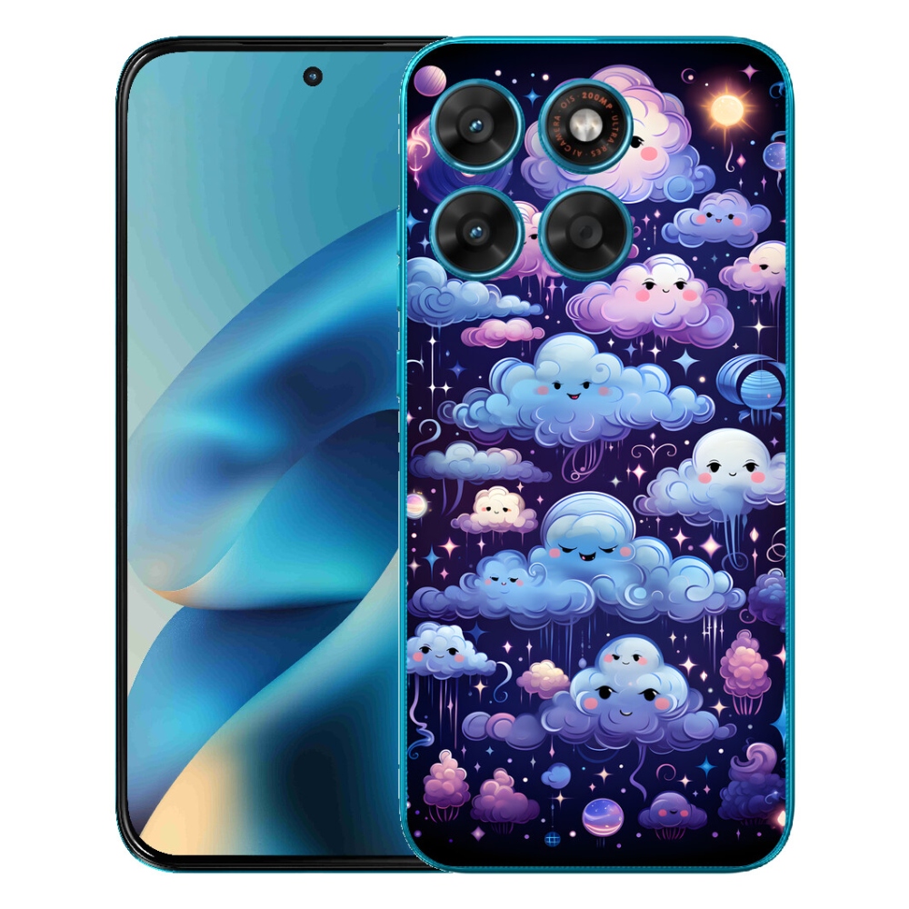 Gelový kryt mmCase na Motorola Moto G87/G77/G67 - mráčky