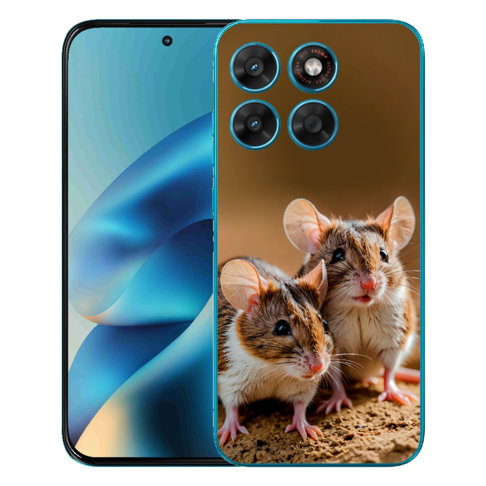 Gelový kryt mmCase na Motorola Moto G87/G77/G67 - myší duo