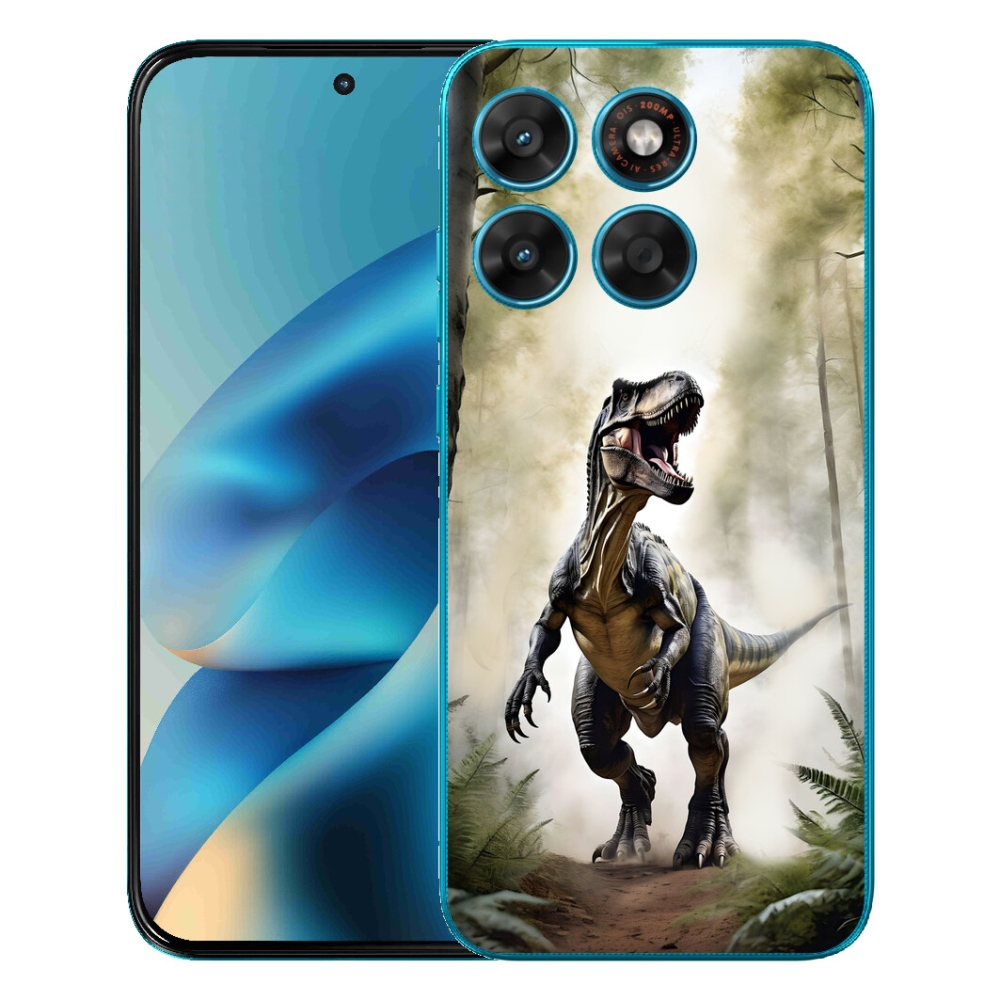 Gelový kryt mmCase na Motorola Moto G87/G77/G67 - naštvaný T-Rex