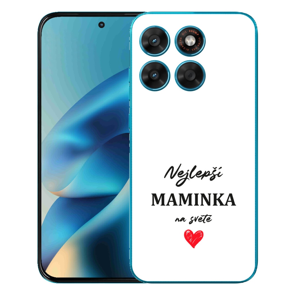 Gelový kryt mmCase na Motorola Moto G87/G77/G67 - nejlepší maminka 1 bílé pozadí