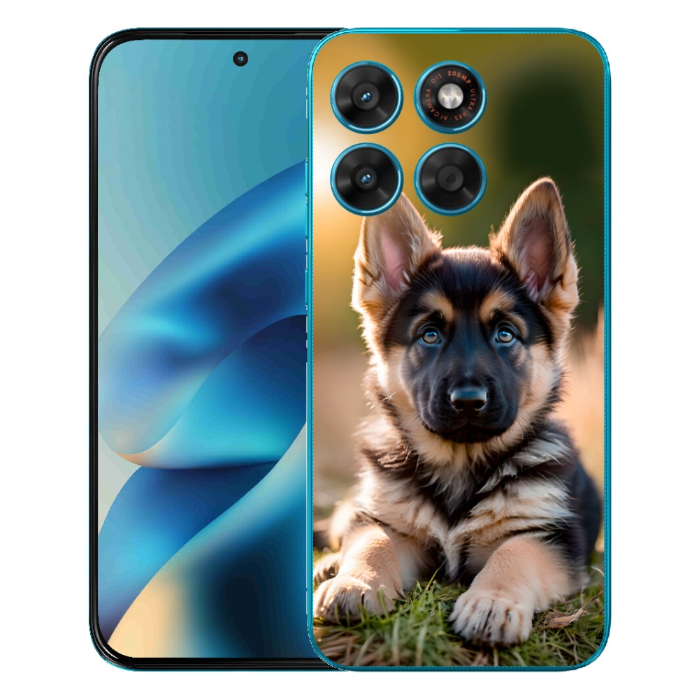 Gelový kryt mmCase na Motorola Moto G87/G77/G67 - německý ovčák v přírodě