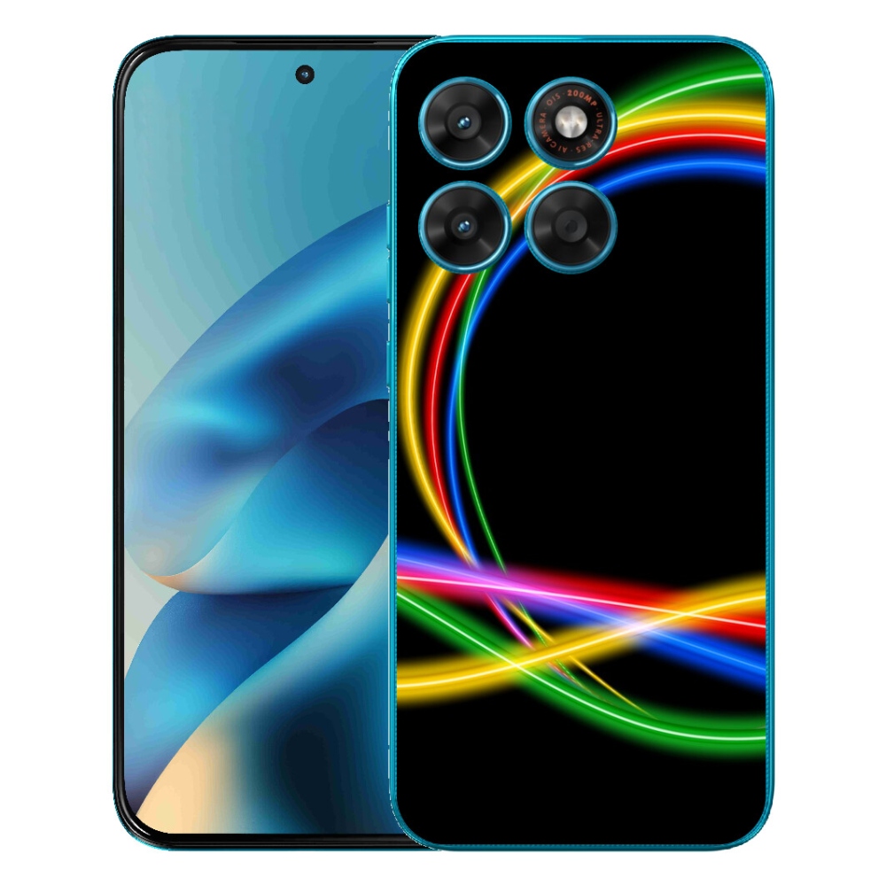 Gelový kryt mmCase na Motorola Moto G87/G77/G67 - neonové kruhy