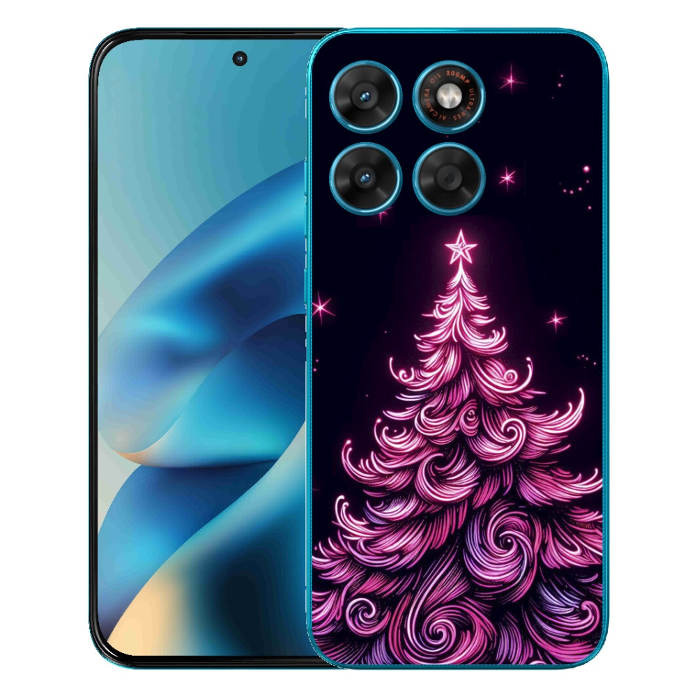 Gelový kryt mmCase na Motorola Moto G87/G77/G67 - neonový vánoční stromek 2