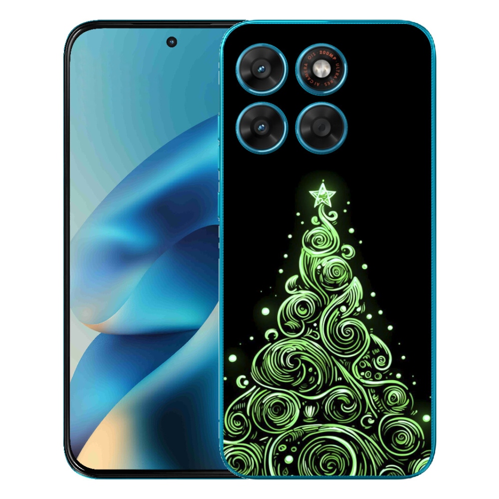 Gelový kryt mmCase na Motorola Moto G87/G77/G67 - neonový vánoční stromek 3