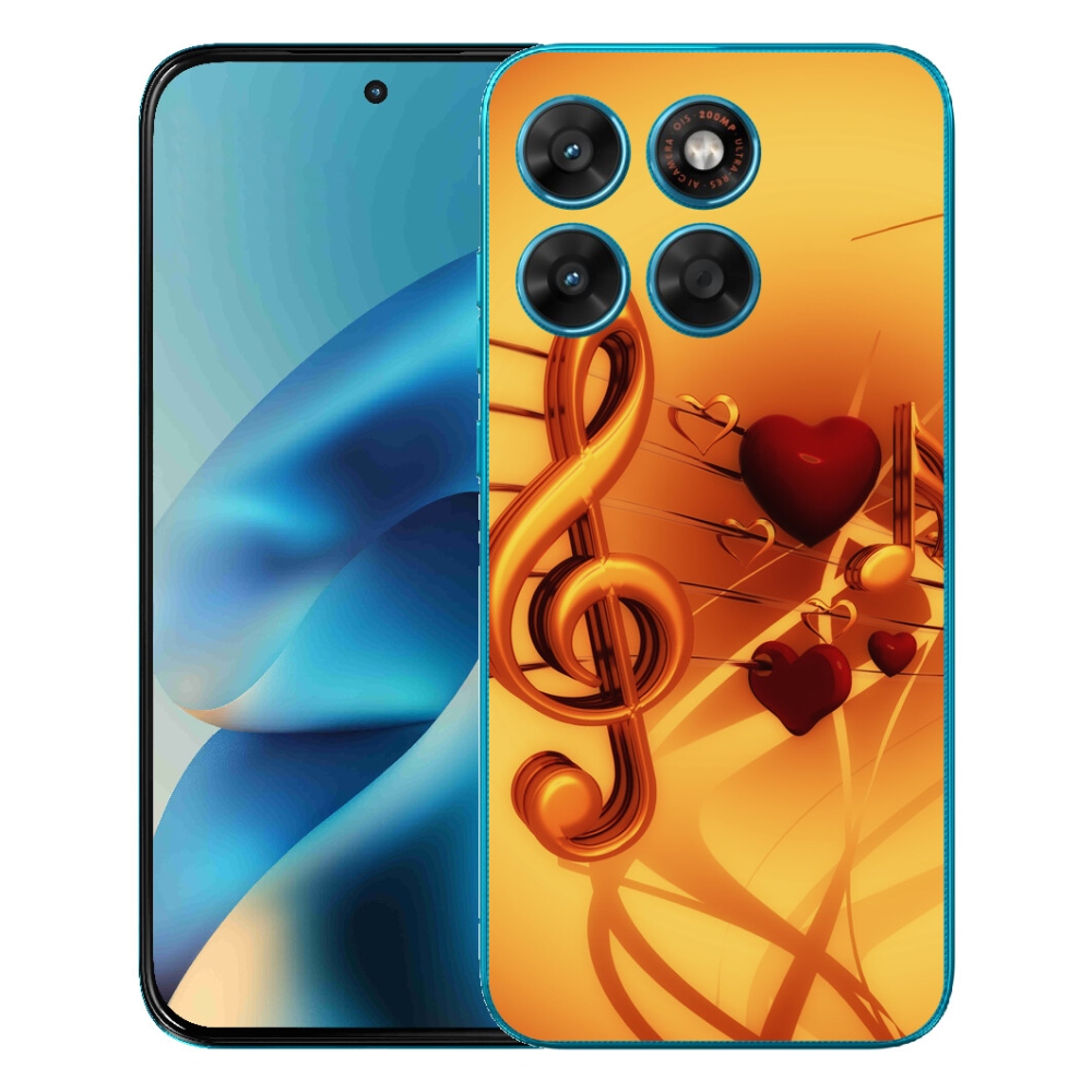 Gelový kryt mmCase na Motorola Moto G87/G77/G67 - noty