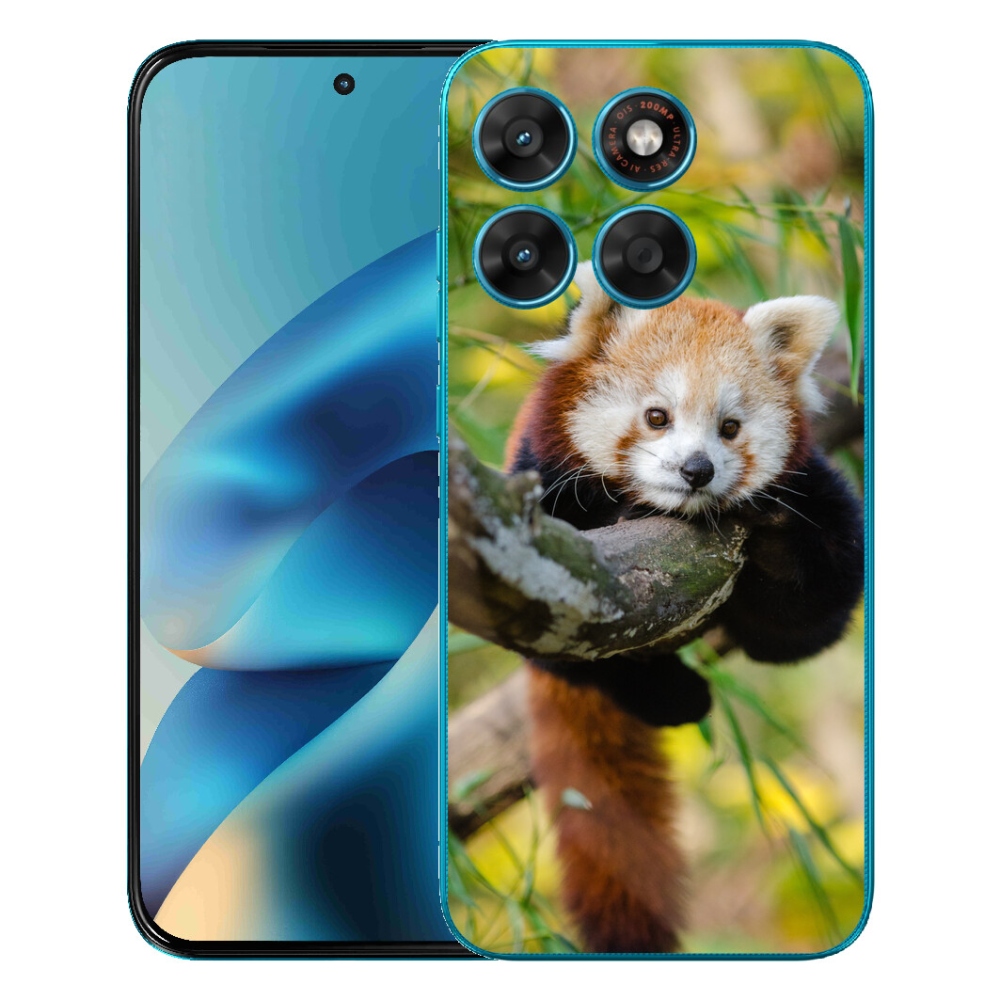 Gelový kryt mmCase na Motorola Moto G87/G77/G67 - panda červená