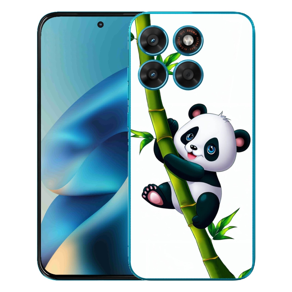 Gelový kryt mmCase na Motorola Moto G87/G77/G67 - panda na bambusu
