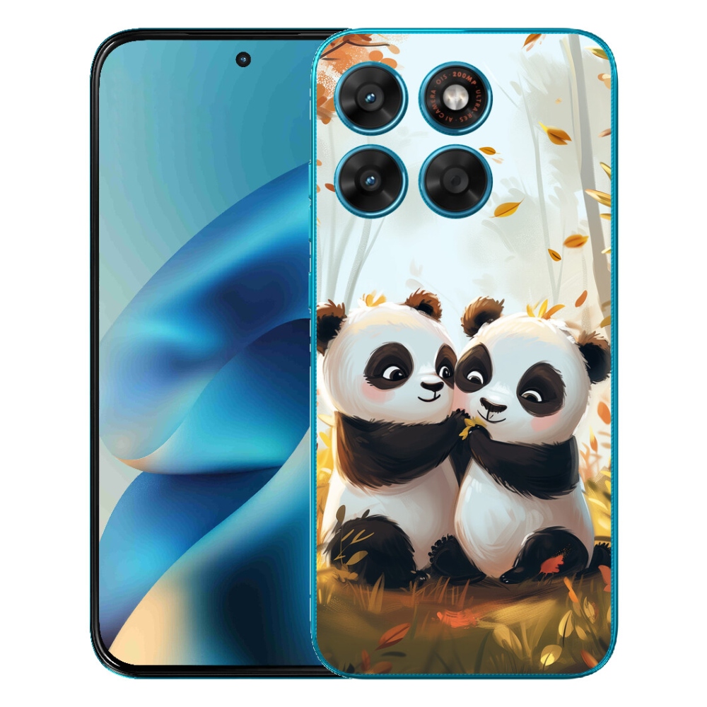 Gelový kryt mmCase na Motorola Moto G87/G77/G67 - pandy
