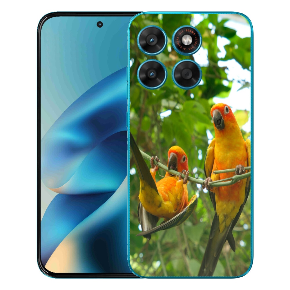Gelový kryt mmCase na Motorola Moto G87/G77/G67 - papoušci aratingy