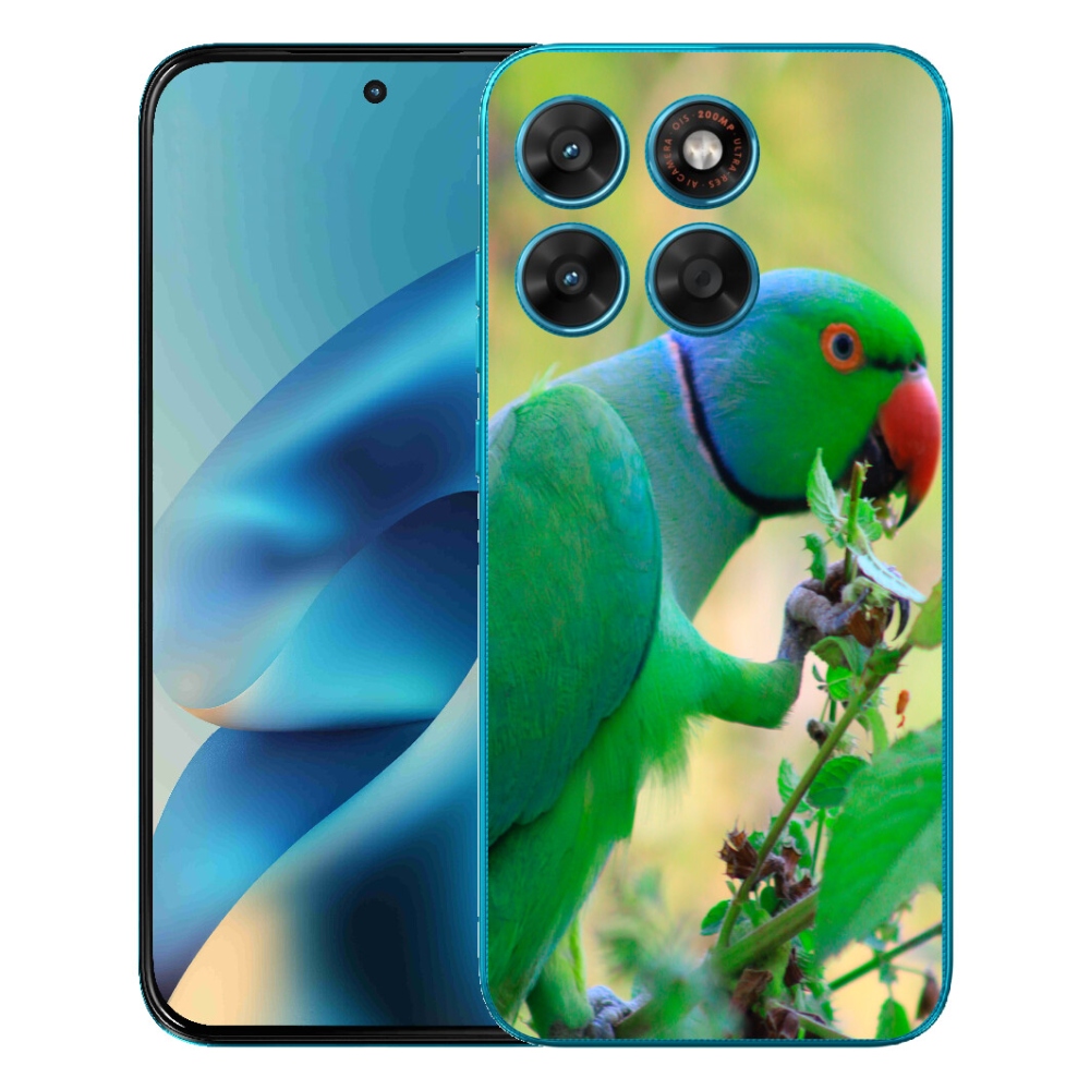 Gelový kryt mmCase na Motorola Moto G87/G77/G67 - papoušek alexandr