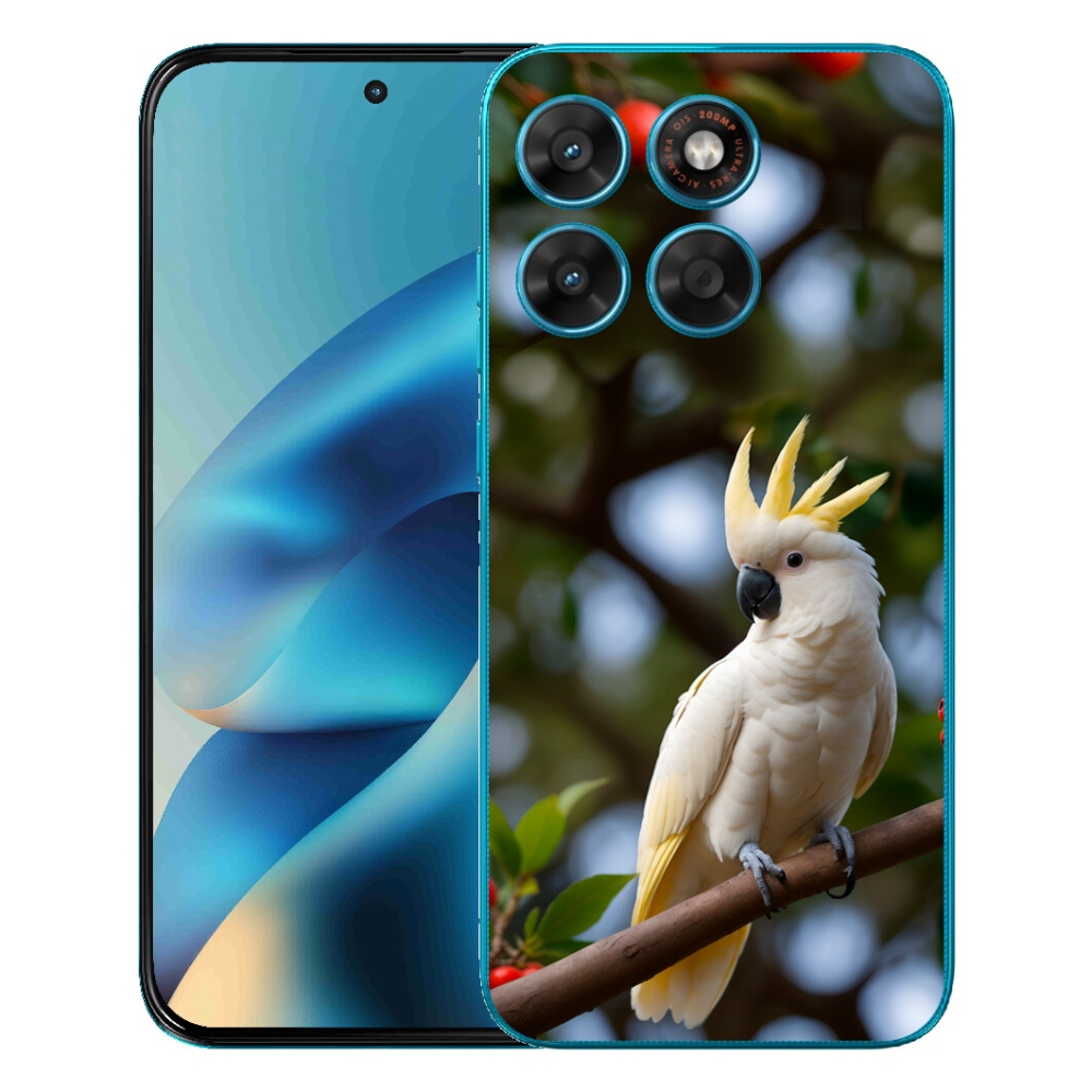 Gelový kryt mmCase na Motorola Moto G87/G77/G67 - papoušek kakadu 3