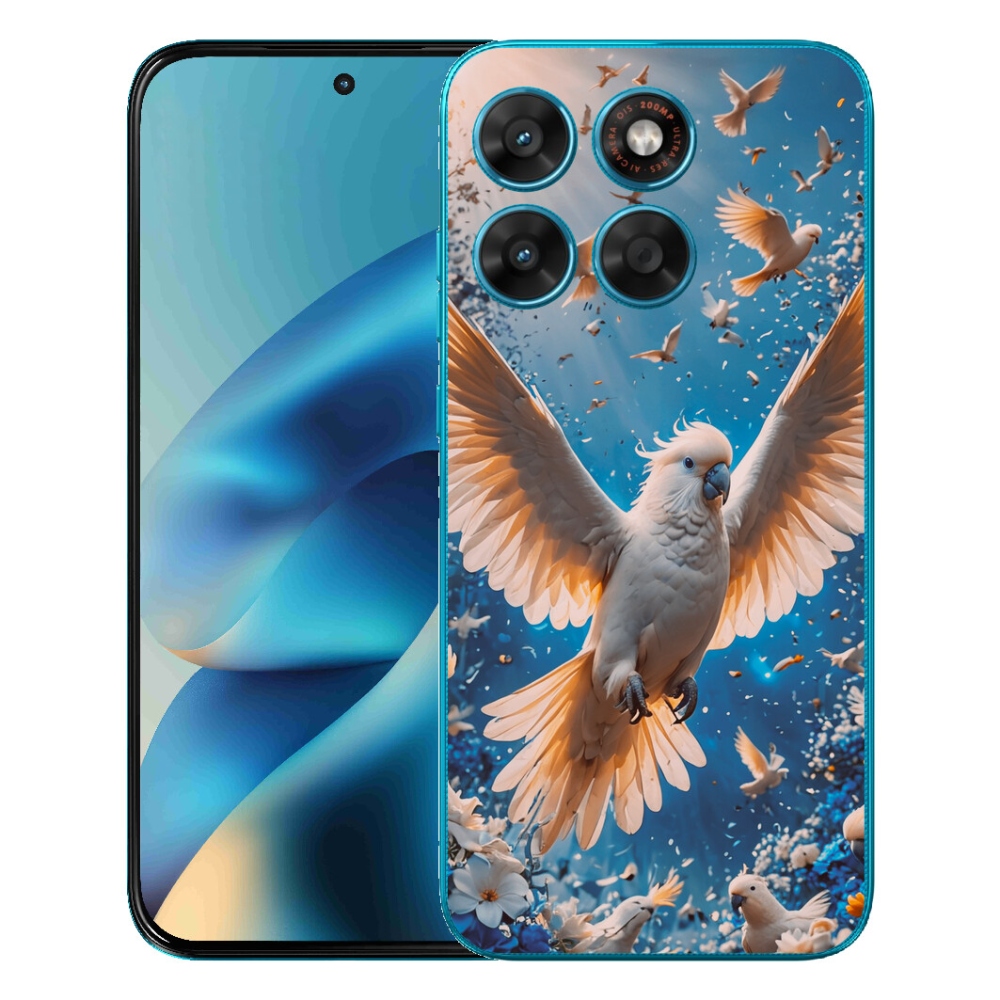 Gelový kryt mmCase na Motorola Moto G87/G77/G67 - papoušek kakadu
