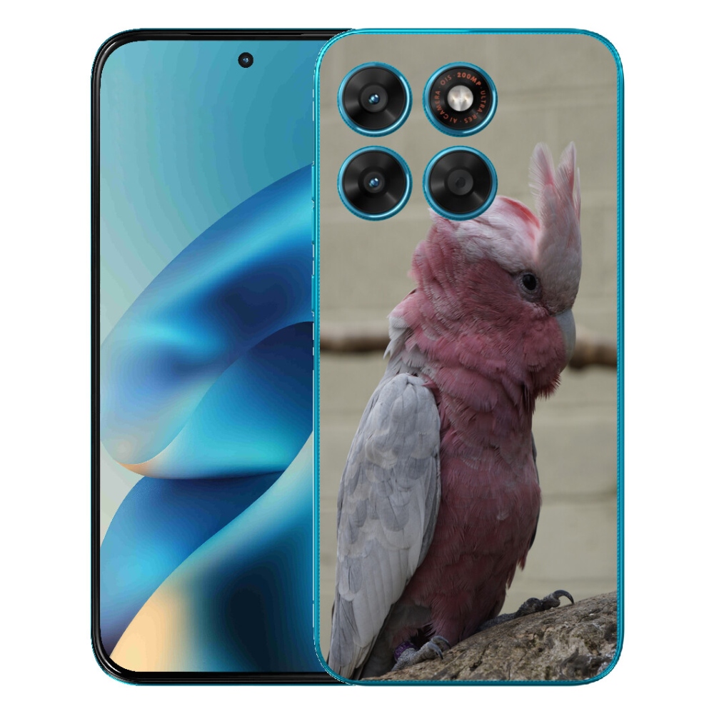 Gelový kryt mmCase na Motorola Moto G87/G77/G67 - papoušek kakadu růžový
