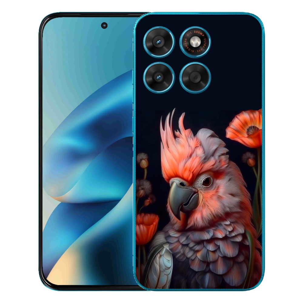 Gelový kryt mmCase na Motorola Moto G87/G77/G67 - papoušek kakadu v barvách