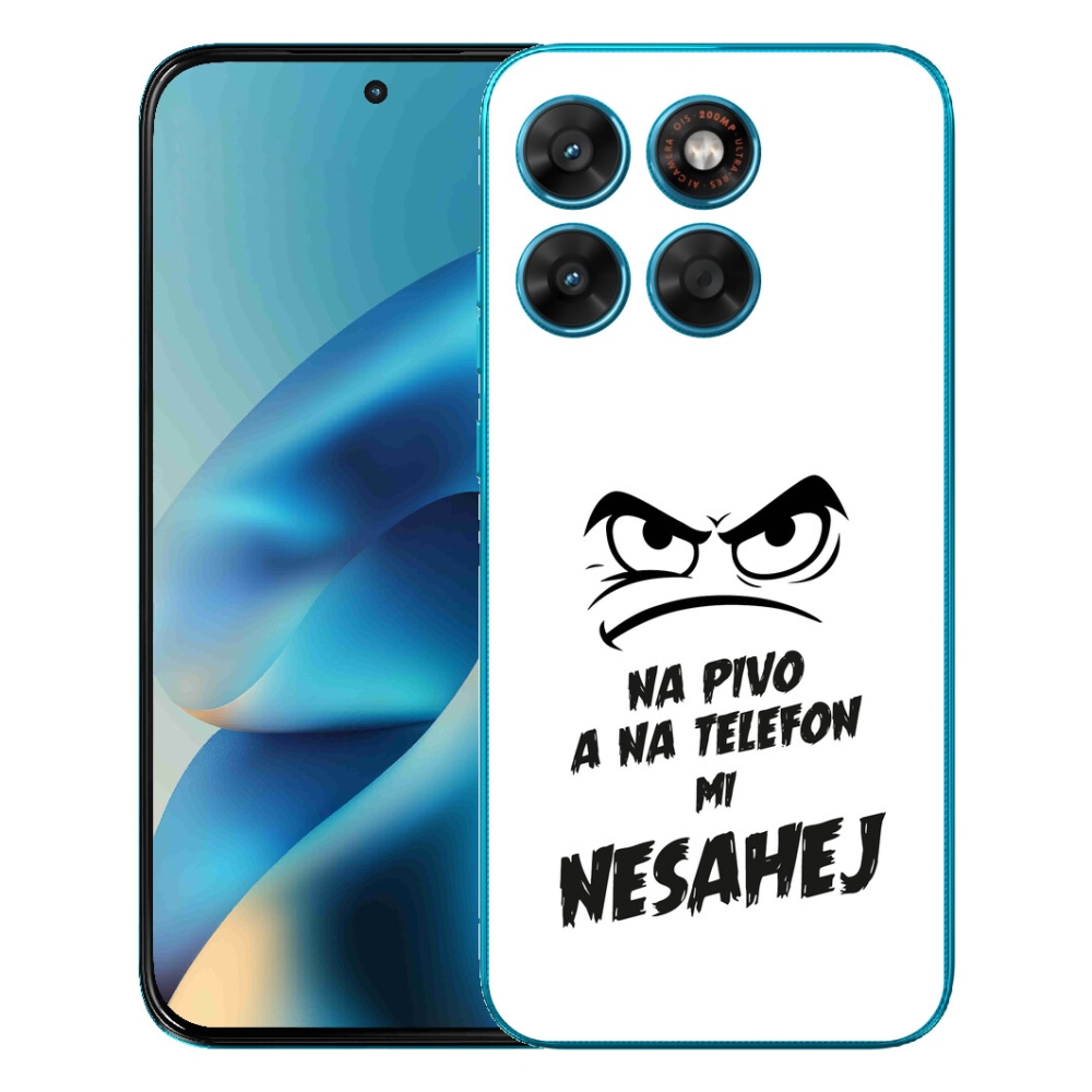 Gelový kryt mmCase na Motorola Moto G87/G77/G67 - pivní motiv 2 bílé pozadí