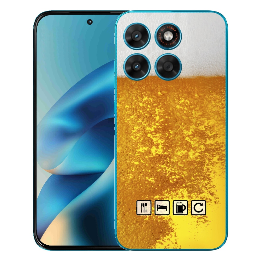 Gelový kryt mmCase na Motorola Moto G87/G77/G67 - pivní motiv 3