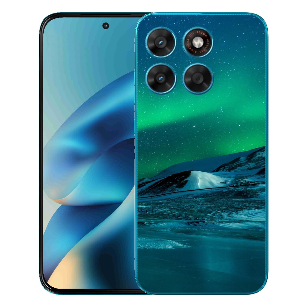Gelový kryt mmCase na Motorola Moto G87/G77/G67 - polární záře