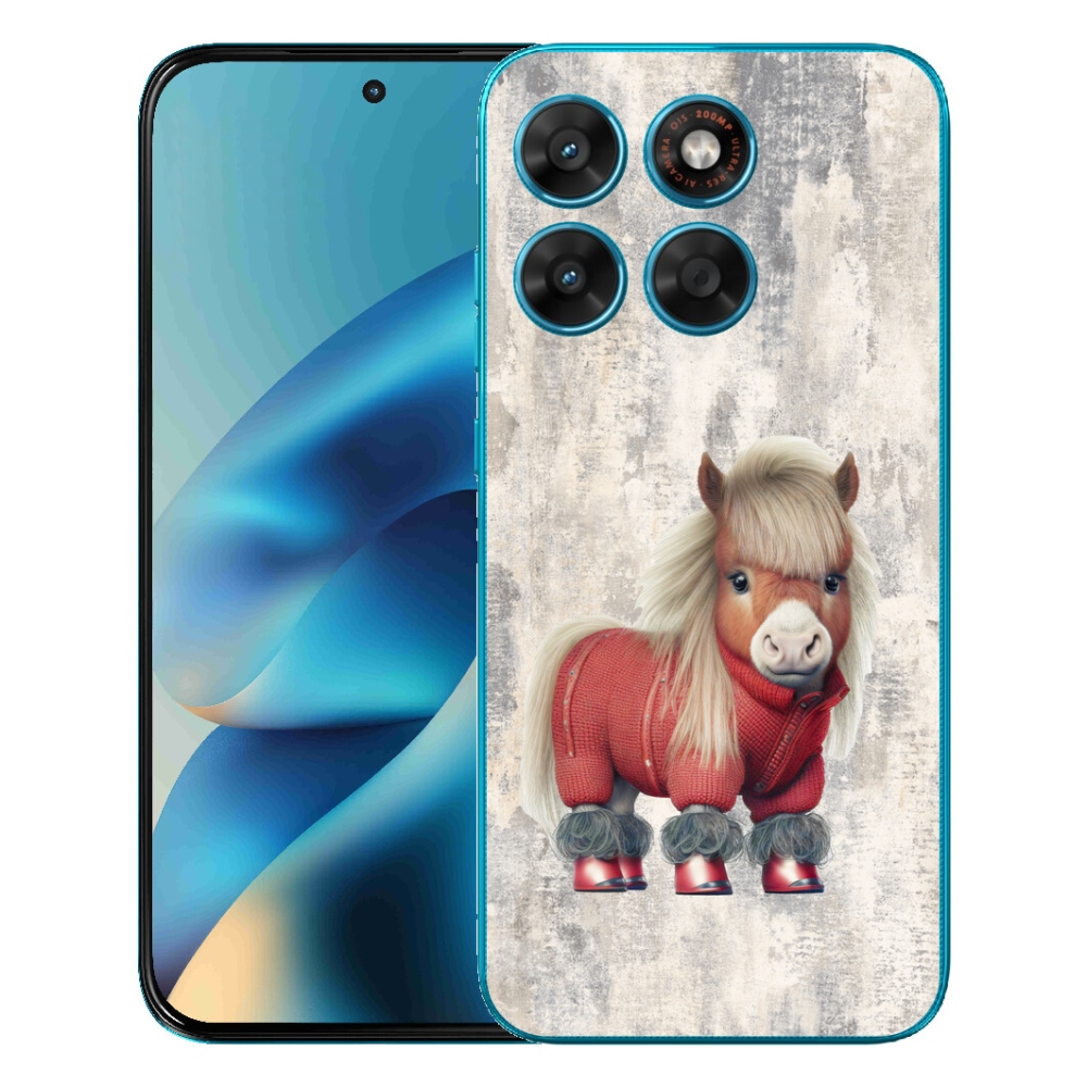 Gelový kryt mmCase na Motorola Moto G87/G77/G67 - poník ve svetru