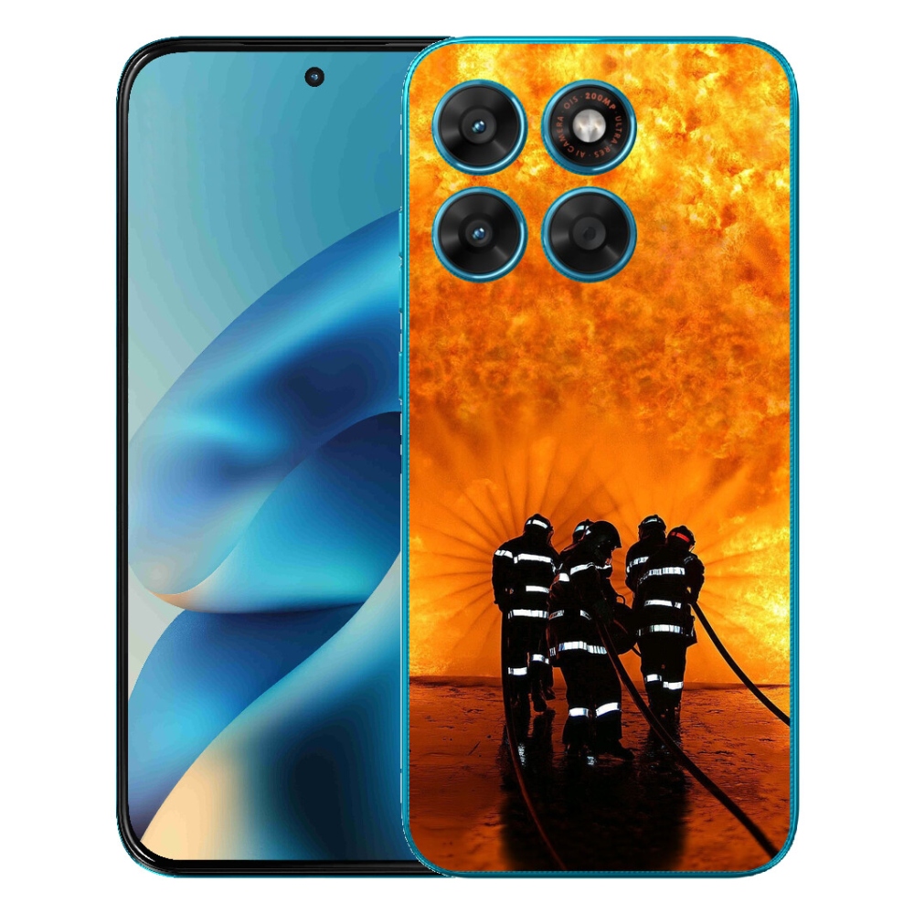 Gelový kryt mmCase na Motorola Moto G87/G77/G67 - požár