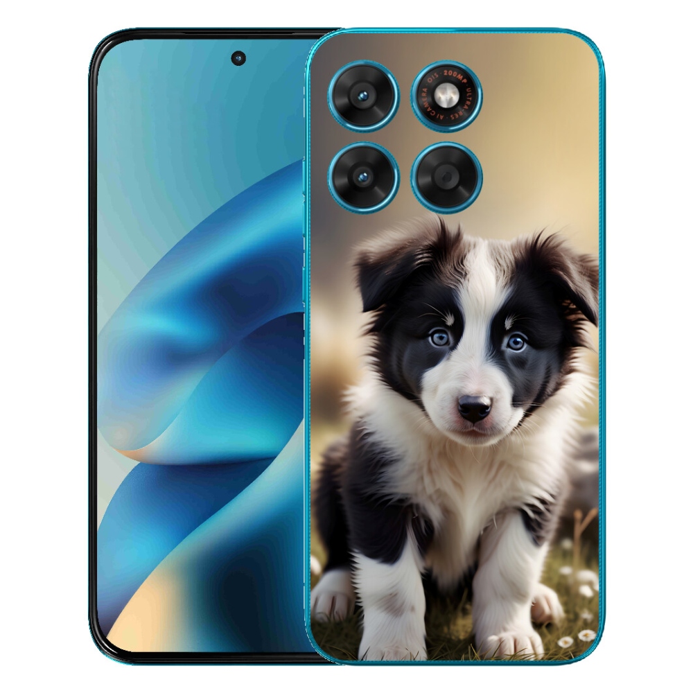 Gelový kryt mmCase na Motorola Moto G87/G77/G67 - roztomilá border kolie
