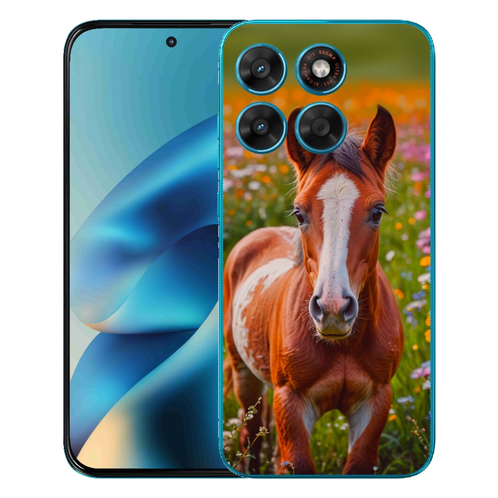 Gelový kryt mmCase na Motorola Moto G87/G77/G67 - roztomilé hříbě