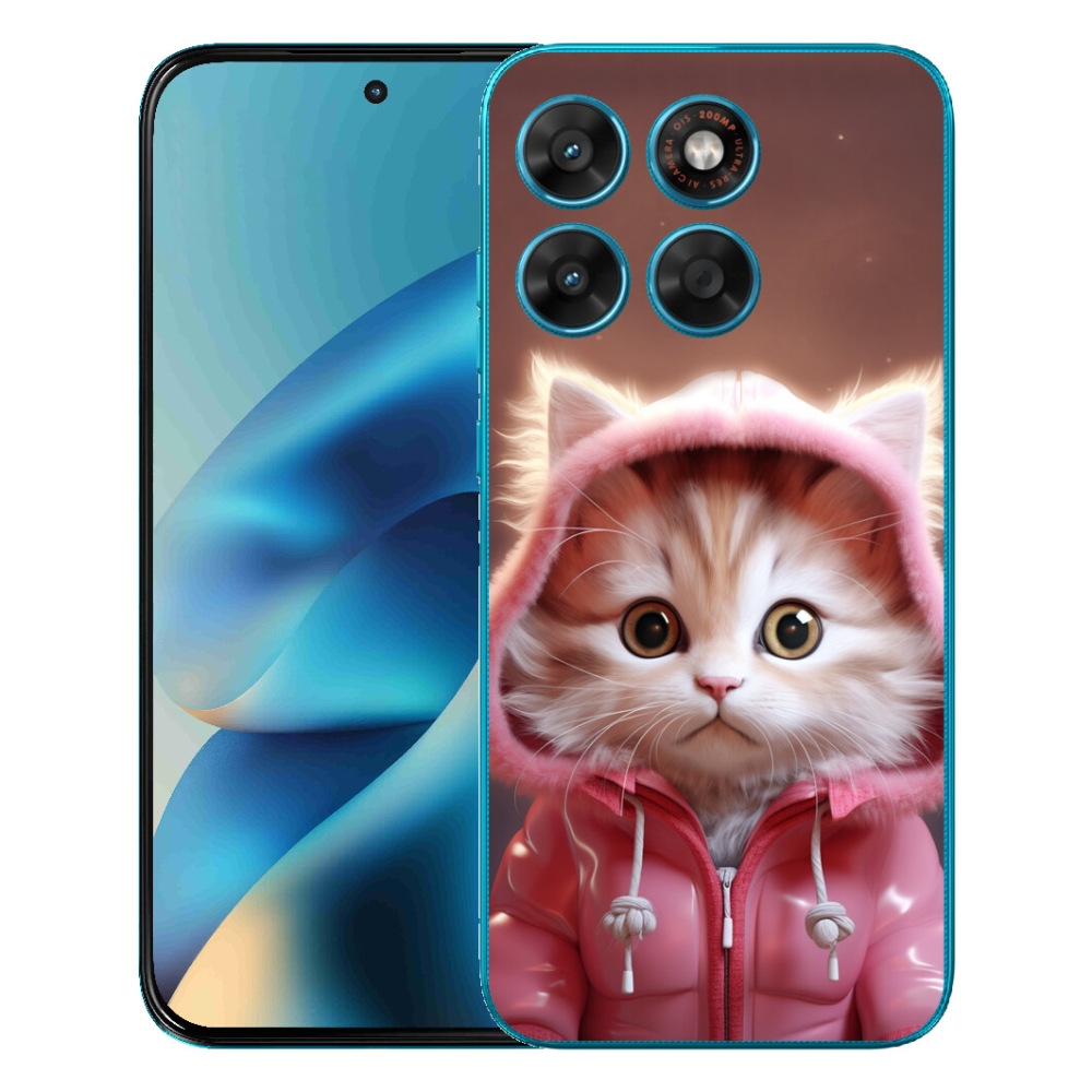 Gelový kryt mmCase na Motorola Moto G87/G77/G67 - roztomilé kotě 3