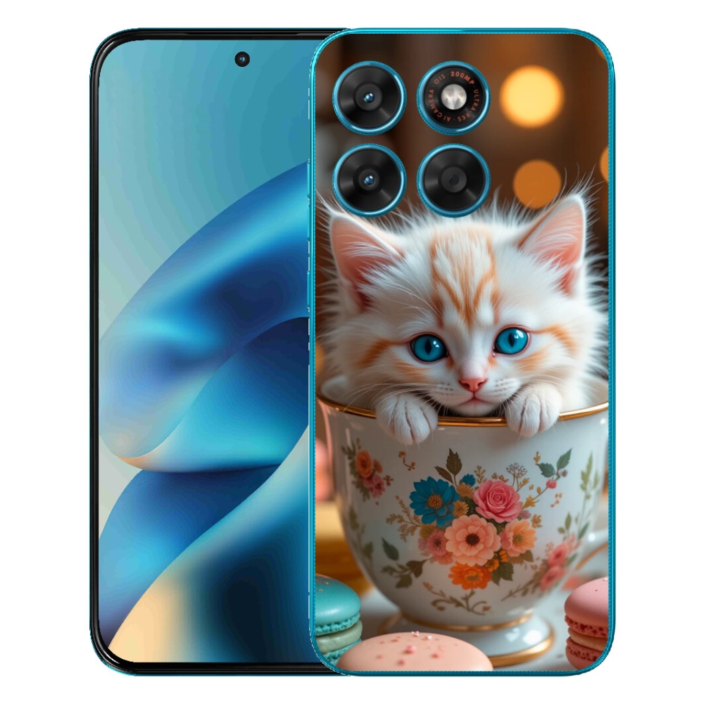 Gelový kryt mmCase na Motorola Moto G87/G77/G67 - roztomilé kotě 6