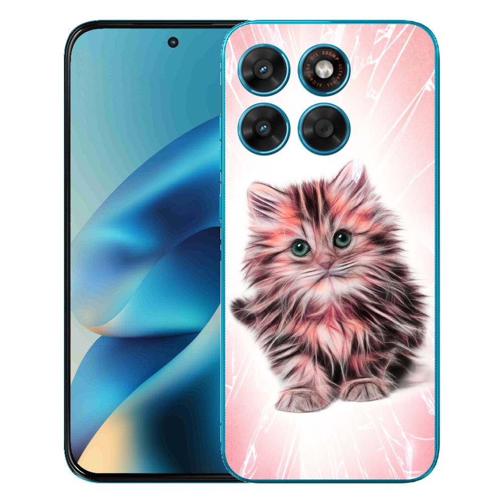 Gelový kryt mmCase na Motorola Moto G87/G77/G67 - roztomilé kotě