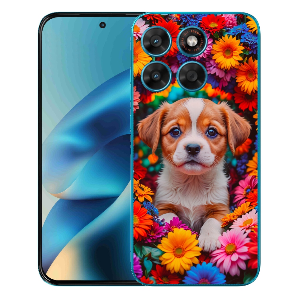 Gelový kryt mmCase na Motorola Moto G87/G77/G67 - roztomilé štěně